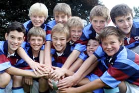 The St.Anselm's Preparatory School sevens rugby first team celebrate their victory in the Worksop School under 13s Sevens Tournament.