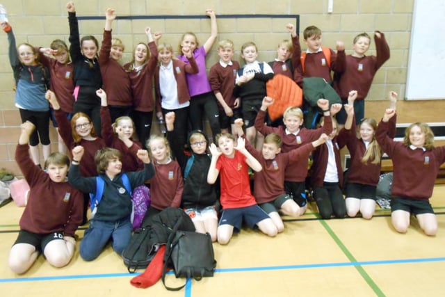 Harpur Hill School celebrate a win in a cluster competition against St Annes and Fairfield Primary Schools