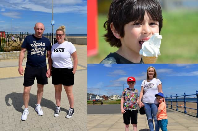 People were lapping up the hot weather in Seaton Carew on Wednesday.