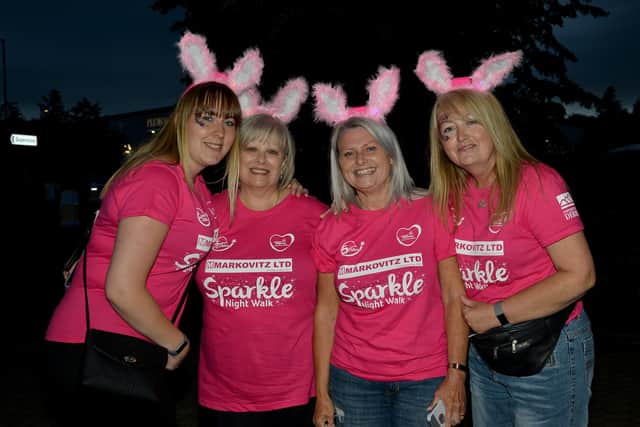 Pictured at the Sparkle Night Walk 2019 are Callan Fowler, Lorna Purser, Jill Ellison and Maxine Brocklehurst.