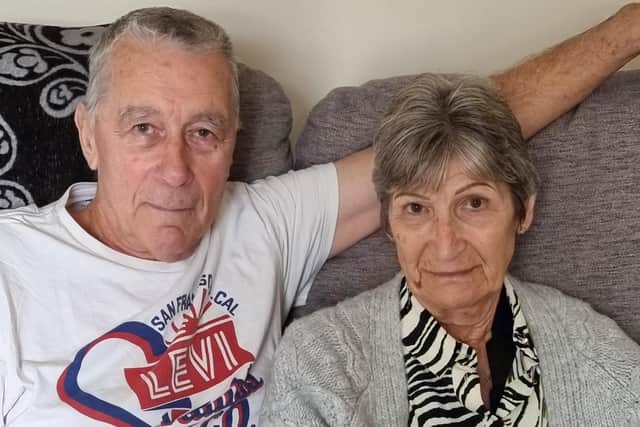 Dave Bottoms says his wife Angela, 65, was crossing the road in Clay Cross when she was knocked over by a youth on a scooter.