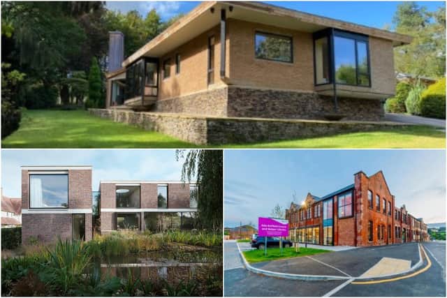 Regional award-winners include Ravine House in Chesterfield, Ada Belfield care centre and Belper Library, Derwent Valley Villa, Duffield, clockwise from top (photos: Terry Huggett, Verity Milligan, Henry Woide).