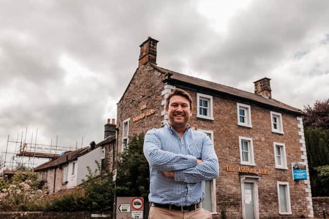 Rob Hattersley outside The Ashford Arms which will welcome guests back on March 9, following a £1.6million refurbishment (photo: Tom Hodgson)