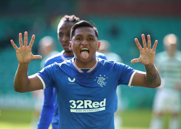 32red have been Rangers shirt sponsors since 2014. (Photo by Ian MacNicol/Getty Images)