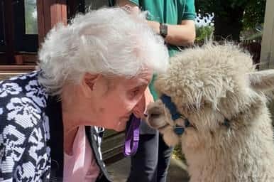 The visitors got to meet residents face to face