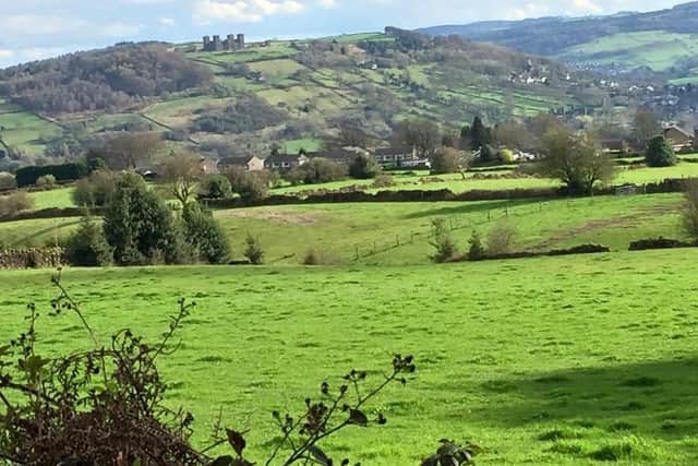 The 60-acre site from the north west. Campaigners say the proposed development near Matlock will cause flooding, traffic problems and the loss of wildlife. Image: Julie Atkin.