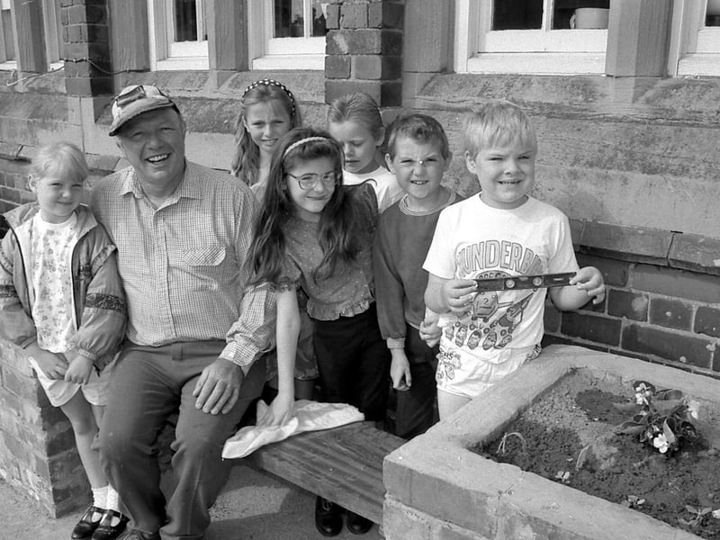 Huthwaite's All Saints School gardeners in 1992