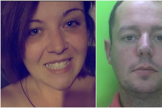 Dawn Fletcher, 32 (left) was killed after Ashley Tinklin, 37 (right)  drove his white Volkswagen van over her following a dispute.