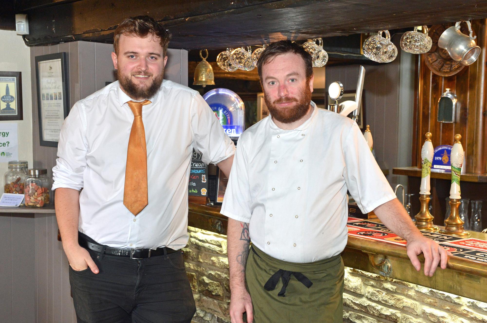Restaurant manager Ryan Turner and head chef Connor Thompson are pictured here.