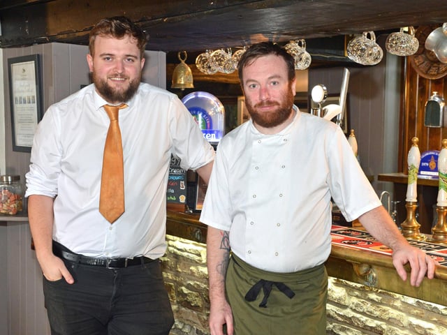 Restaurant manager Ryan Turner and head chef Connor Thompson are pictured here.