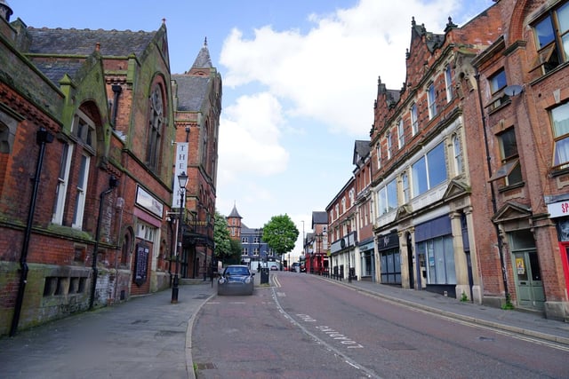 Corporation Street is ranked in the 61st percentile, with high levels of pollution.