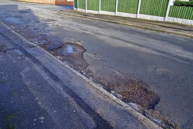 Ashover Road is in particularly bad condition - with two large potholes having emerged.