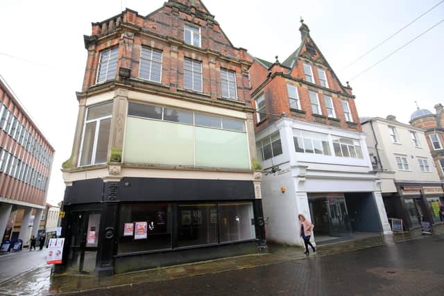 The building on High Street in Chesterfield could be turned into flats.
