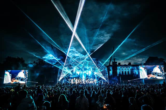 A spectacular laser and light show will accompany the Classic Ibiza outdoor concert at Chatsworth.