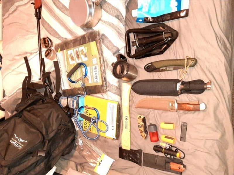 Weapons gathered by Broadhurst.