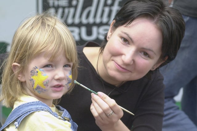 Lucy Harrison had face painted by Anna Cowling back in August 2000