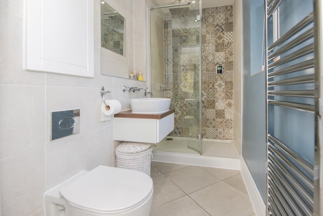 Ensuite shower room where householders can freshen up in the morning or unwind after a busy day.
