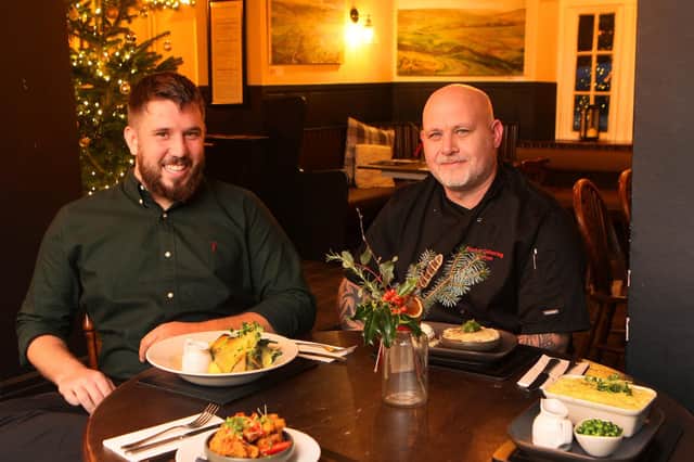 The George Tideswell, Landlord and chef Richard Paxton with his assistant Tom Johnson. Photo Jason Chadwick