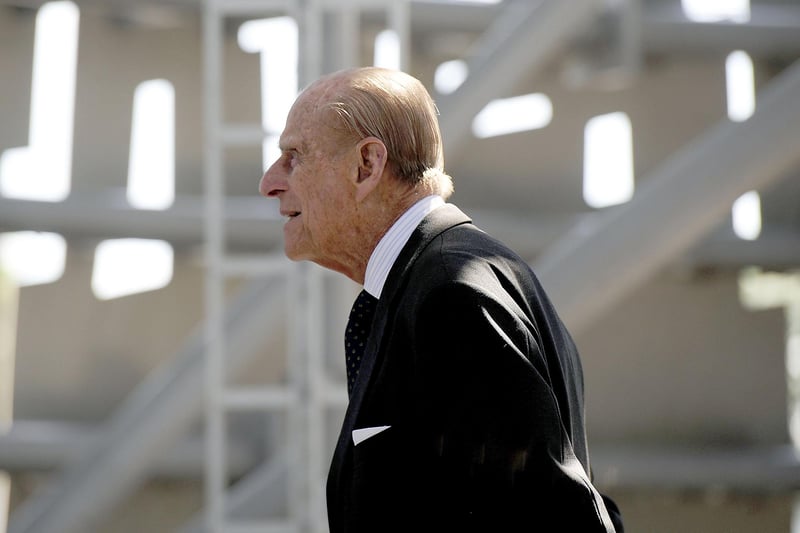 Prince Philip at The Kelpies (Picture Michael Gillen)