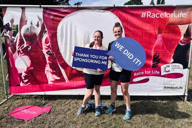 Anna Wheatley and Charly Grimwood took part in the Race for Life to raise money for charity