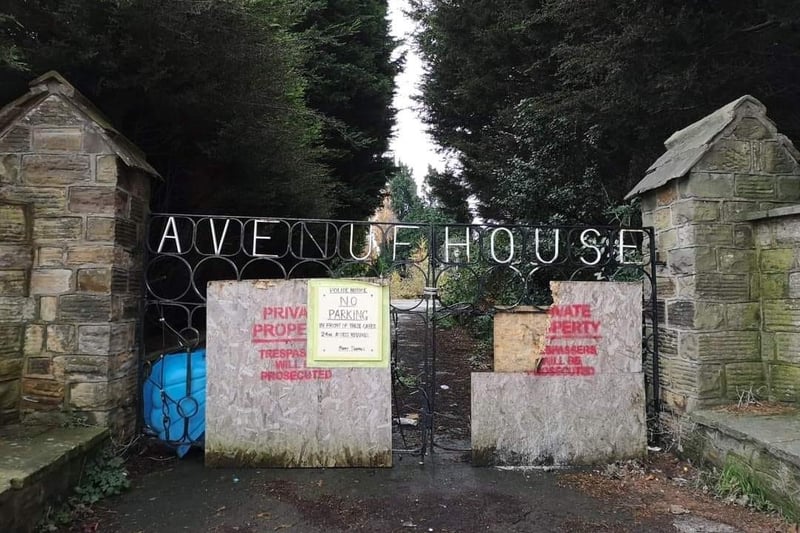 The gates to Avenue Villa, complete with a warning that trespassers will be prosecuted.