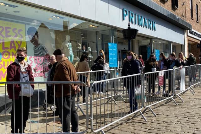 Queues are already forming outside Primark in Chesterfield