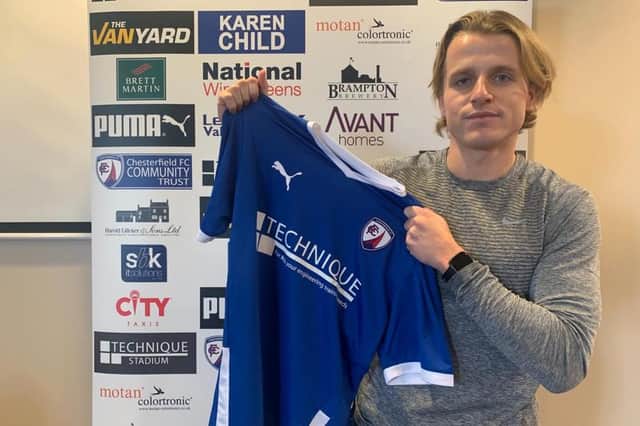 Midfielder Tom Whelan has joined the Spireites from Weymouth.