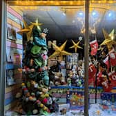 The window of ToyStories, in Matlock's Crown Square, has been given a festive makeover for a very good cause.