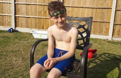 Ollie Fowkes soaks up the sun on his birthday in this photo posted by Sue Crabtree.