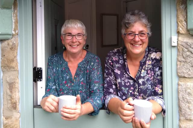 Victoria Kemble, left, with Jo Ferguson at the Ashover B&B which has been offering a room to health staff.