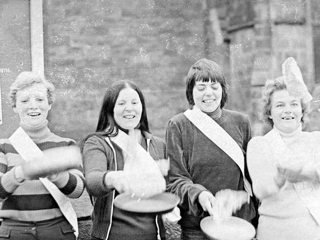 Ironville pancake race, February 1978.