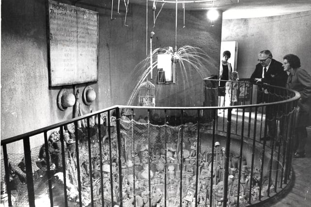 The Royal Museum petrifying well at Matlock Bath, 1976.