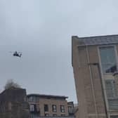 A military helicopter has been spotted flying low over Chesterfield and Matlock earlier today.