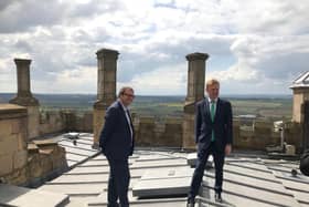 Tourism minister Oliver Dowden was invited by MP Mark Fisher to Bolsover Castle to check out the tourism potential in Mr Fisher's constituency.