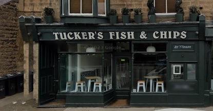 Tucker's Fish and Chips,  North Parade, Matlock Bath, DE4 3NS. 
Among the 386 reviews posted 165nicolag wrote: "Service was fab, food cooked fresh and was quick to be done and it tasted absolutely gorgeous."