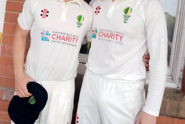 Luke Westwell, left, and Ben Lodge hit half-centuries for Chesterfield in the League win over Marehay.