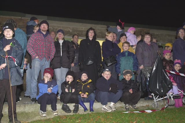 Vistors to the Totley school bonfire back in 2001