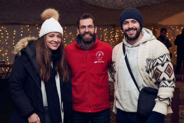 Actress Sophie Austin stopped by in Peak District's Christmas village as well.  (CREDIT: TOM PITFIELD)