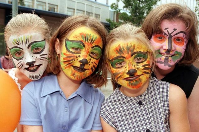 On August 28, 1999, these youngsters had their faces painted as part of the Doncaster by the Sea event.