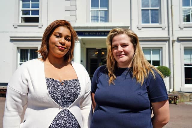 New Bath Hotel events supervisor Jamille Riverol, left, and general manager Sarah Foxon.