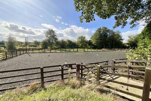 A manege, four stables and 4.6 acres of land are included in the sale of the property.