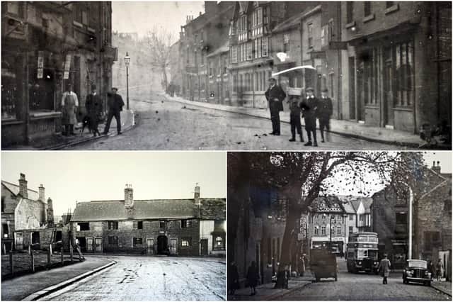 Images of Saltergate from 1910 to 1950.
