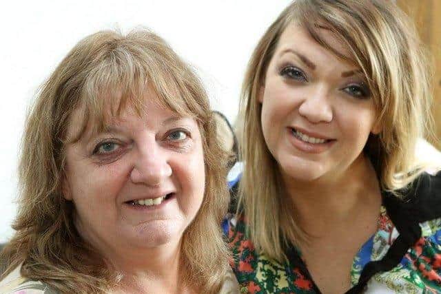 Wendy with her daughter Beck Measures, who decided to have a double mastectomy after a genetic test revealed that she had an 80 to 90 per cent risk of developing breast cancer