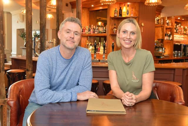 Greg and Sarah Dufton, new operators of Greyhound Cromford