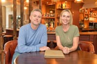 Greg and Sarah Dufton, new operators of Greyhound Cromford