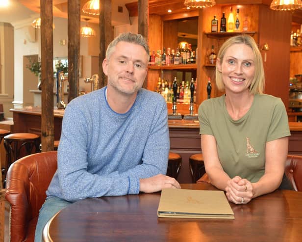 Greg and Sarah Dufton, new operators of Greyhound Cromford