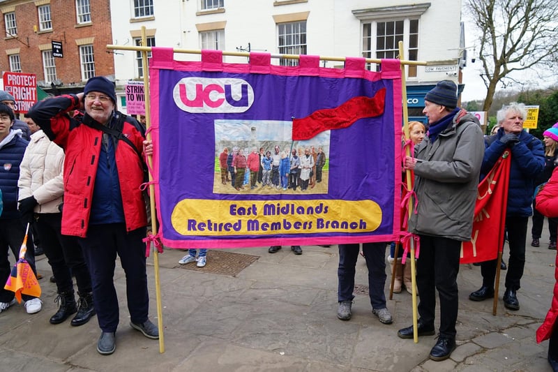About 300 residents from North East Derbyshire joined the march in the town centre.