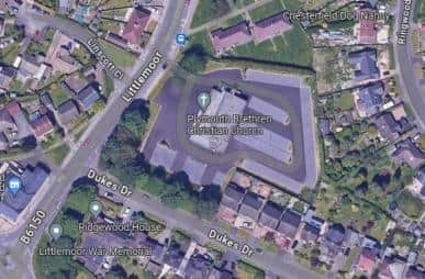 An Aerial Picture Of The Plymouth Brethren Christian Church Car Park, On Littlemoor, At Newbold, Chesterfield