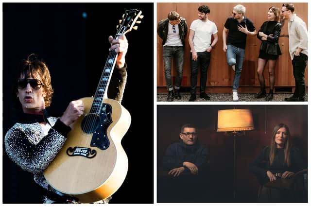 Richard Ashcroft (photo: Robin Pope), The Courteeners, Paul Heaton and Jacqui Abbott (photo: Paul Husband), pictured clockwise from left, will the headline acts at Tramlines Festival 2023 in Hillsborough Park, Sheffield.