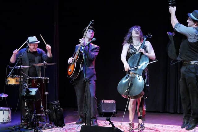 American band Dirty Cello play at Exile Music Festival, near Darley Dale on Saturday, June 25.